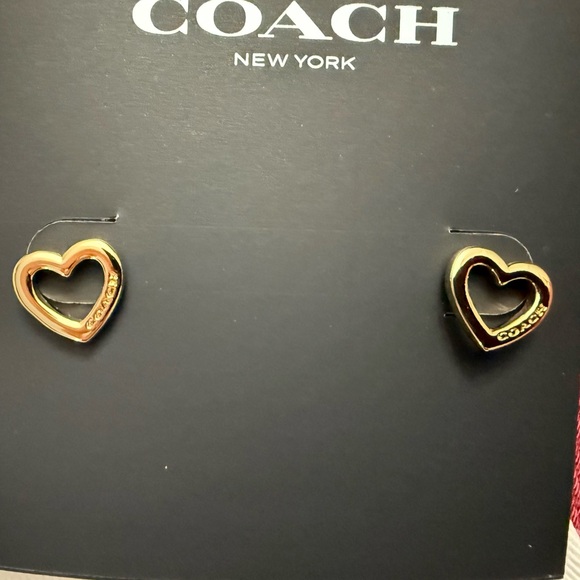 Coach Gold Heart Earrings - Picture 2 of 3